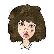 cartoon woman with bruised face N7