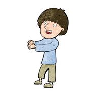cartoon happy man showing N8