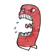 cartoon furious man shouting N8
