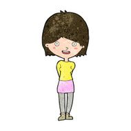 cartoon friendly woman N57