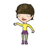 cartoon happy woman N218