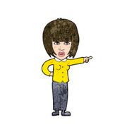 cartoon pointing annoyed woman N7