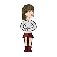 cartoon woman waiting N14