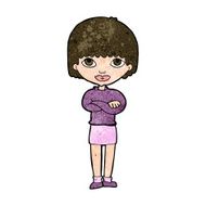 cartoon woman with folded arms N24