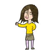 cartoon unhappy woman N8
