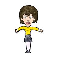 cartoon shocked woman N83