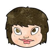 cartoon female face N120