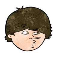 cartoon suspicious man N31