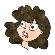 cartoon shocked female face N7