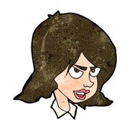 cartoon annoyed woman N157