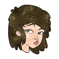 cartoon curious woman N51