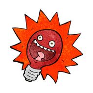 cartoon red lightbulb N6
