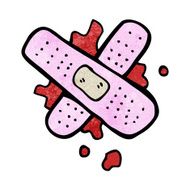 cartoon bloody medical plaster N8
