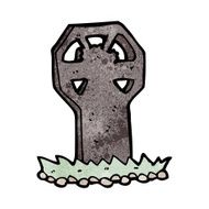 cartoon spooky grave N51