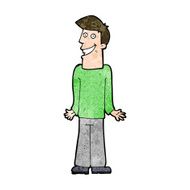 Cartoon Man Shrugging Shoulders N56