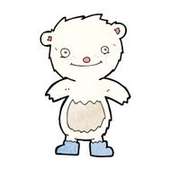 cartoon teddy polar bear wearing boots N2