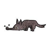 cartoon dog sniffing floor N4