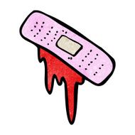 cartoon bloody plaster N5
