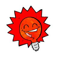 happy flashing red light bulb cartoon N6