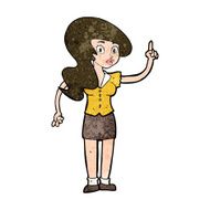 cartoon pretty woman with idea N57