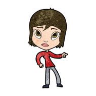 cartoon pointing woman N24