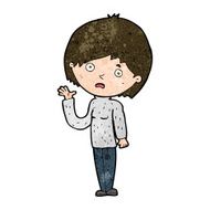 cartoon worried woman N65