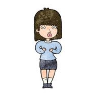 cartoon shocked woman N84