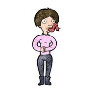 cartoon woman with snake tongue N15