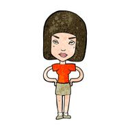 cartoon annoyed woman N159