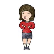 cartoon woman making excuses N15