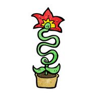 cartoon flower N372