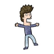cartoon terrified man N213