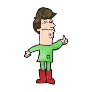 cartoon nervous man N127