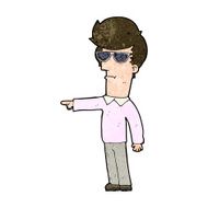 cartoon man in glasses pointing N7