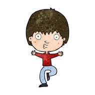 cartoon excited boy N128