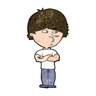 cartoon suspicious man N33