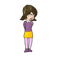 cartoon annoyed woman N160