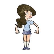 cartoon pretty woman N233