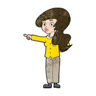 cartoon pretty woman pointing N32