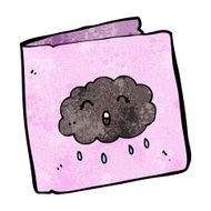 cartoon card with cloud pattern N8