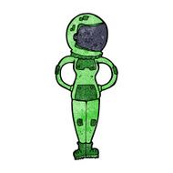 cartoon female astronaut N23