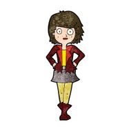 cartoon girl in jacket N8