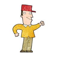 cartoon man punching air N8