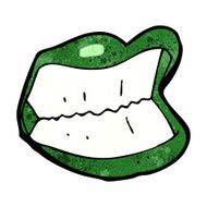 cartoon grinning halloween mouth N2
