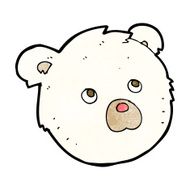 cartoon polar bear face N11