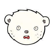 cartoon polar bear face N12