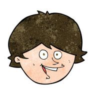 cartoon happy boy face N39