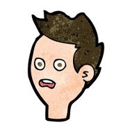 cartoon shocked man N106