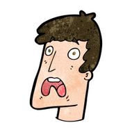 cartoon shocked man N107