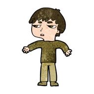 cartoon annoyed boy N31